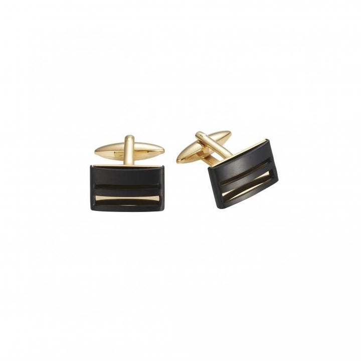 Buy online & save Dual Layer Gold Cufflinks |Cudworth |BEON.COM.AU Uniquely featured Men's Cufflinks featuring: - Dual layer Black outer and Gold inner Ion Platted Steel. - Comes in a gift box. Cufflinks Cudworth at BEON.COM.AU