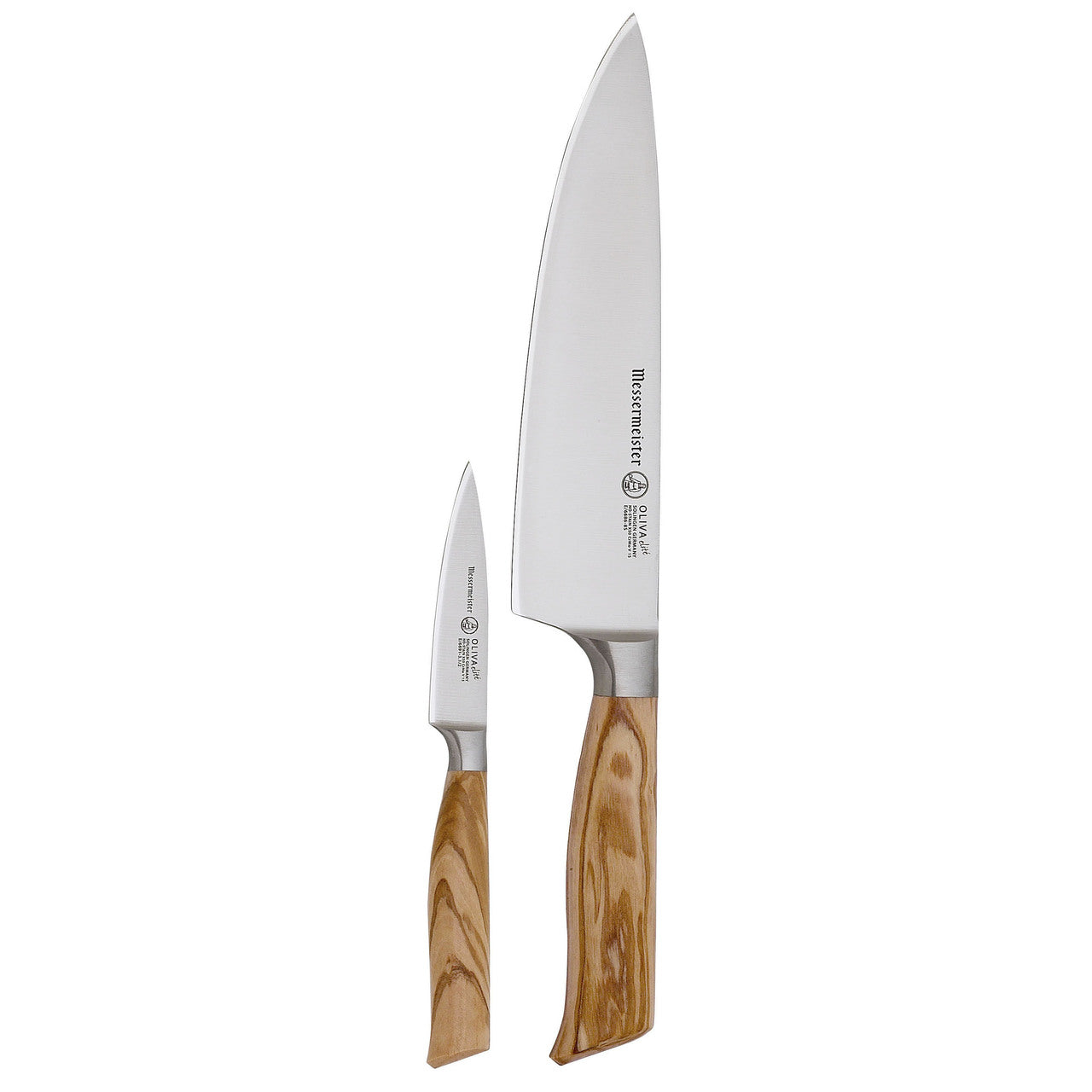 BEON.COM.AU Oliva Elité 2 Piece Chef &amp; Parer Set This two piece set consists of the Messermeister Oliva Elité 8 Inch Stealth Chef's Knife (E6686 8S) and Oliva Elité 3.5 Inch Spear Point Paring Knife (E6691-3). They are the two most widely used knives in the kitchen.  Features The German 1.4116 st... Messermeister at BEON.COM.AU