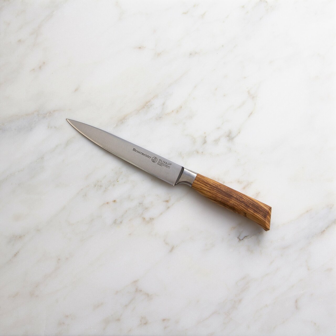 BEON.COM.AU E6688 6         Oliva Elite 6 Inch Utility Knife You will find yourself using the Messermeister Oliva Elite 6 Inch Utility Knife for all of your go-to tasks in the kitchen. With it’s fine edge, this traditional style utility knife is one of the most frequently used knives in the kitchen and a fav... Messermeister at BEON.COM.AU