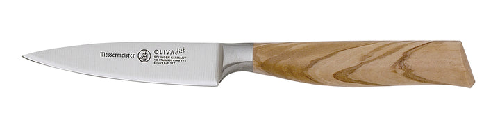 Buy online & save Oliva Elite 2 Piece Chef & Parer Set |Messermeister |BEON.COM.AU Oliva Elité 2 Piece Chef &amp; Parer Set This two piece set consists of the Messermeister Oliva Elité 8 Inch Stealth Chef's Knife (E6686 8S) and Oliva Elité 3.5 Inch Spear Point Paring Knife (E6691-3). They are the two most widely used knives in the kitchen.  Features The German 1.4116 st... Messermeister at BEON.COM.AU