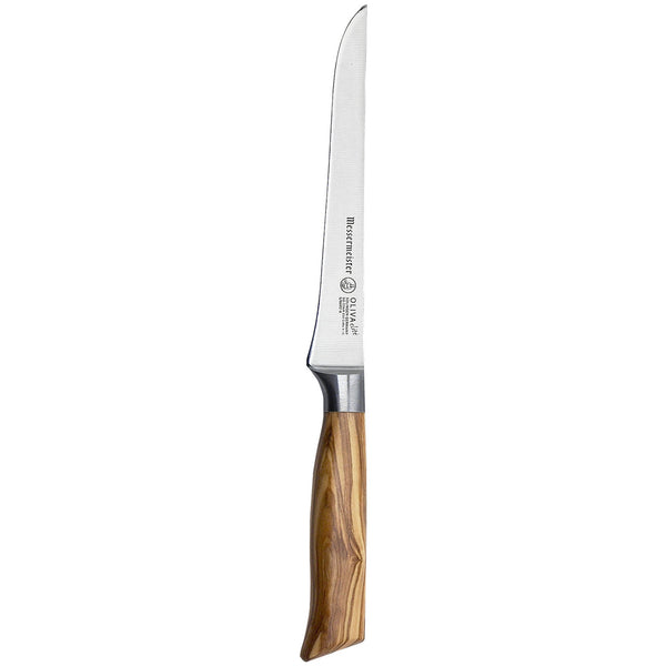 Buy online & save Oliva Elite Boning Knife 6 Inch (15.2cm) |Messermeister |BEON.COM.AU E6692 6         Oliva Elite 6 Inch Boning Knife The Messermeister Oliva Elité 6” Boning Knife is an essential knife for butchers designed to remove bones from meat, poultry and game. The tapered, pointed blade provides excellent control and precision for cutting tasks that render maximum yield.  ... Messermeister at BEON.COM.AU