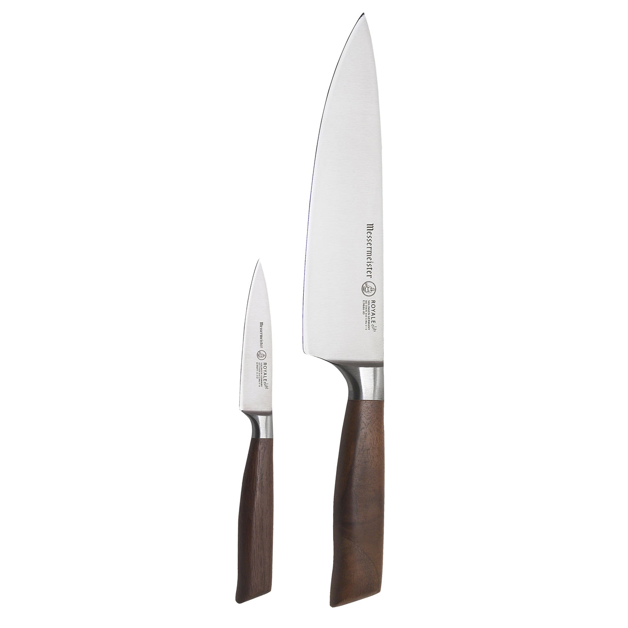 BEON.COM.AU E9000 2CP         Royal Elite 2 Piece Chef &amp; Parer Set This two piece set consists of the Messermeister Royale Elité 8 Inch Stealth Chef's Knife (E9686 8S) and Royale Elité 3.5 Inch Paring Knife (E9691 3). They are the two most widely used knives in the kitchen.  Features The German 1... Messermeister at BEON.COM.AU