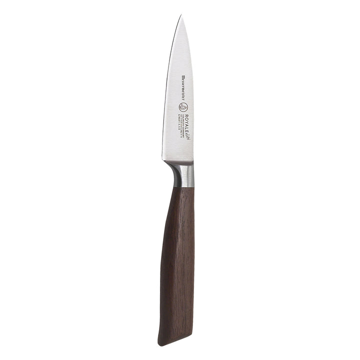 Buy online & save Royale Elite Spear Point Paring Knife 3.5 Inch (8.9cm) |Messermeister |BEON.COM.AU E9691 3         Royal Elite 3.5 Inch Spear Point Paring Knife The Messermeister Royal Elite 3.5 Inch Paring Knife is your go to for a variety of tasks requiring accuracy. This kitchen knife has a fine-edge blade that is designed to be an all-purpose culinary knife, similar to a chef’s knife, exce... Messermeister at BEON.COM.AU