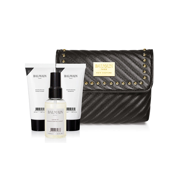 Buy Balmain Paris Black & Gold Cosmetic Bag (Limited Edition) | Balmain Sets | by Balmain Paris Hair Couture at BEON.COM.AU