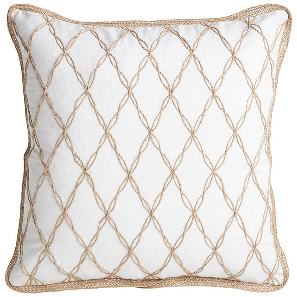 Mykonos Lattice 50x50 Cushions 100% Cotton. Jute Detaling. Lattice Edging. by Paloma Living Australia
Buy now at BEON