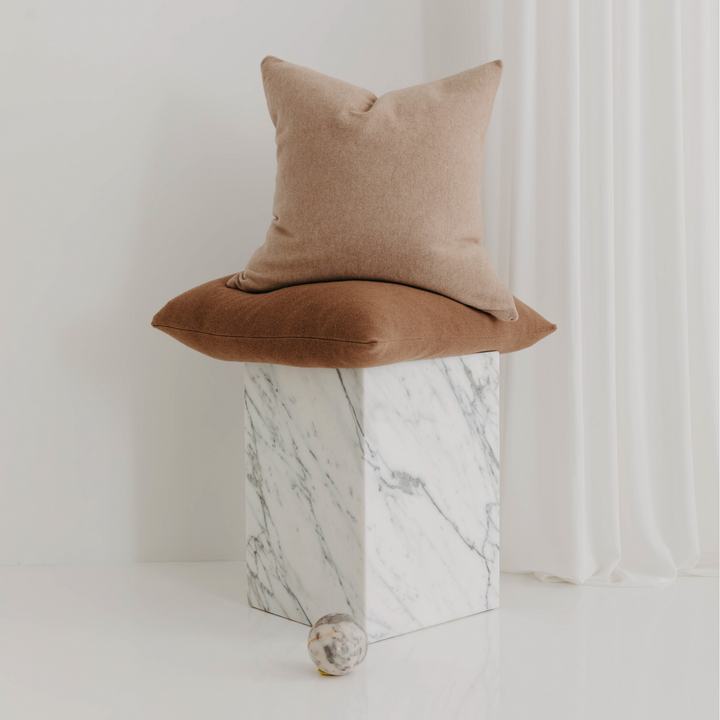 Buy and Save on Camel Hair Flat Weave Cushion Cushions | Introducing the all natural Camel Hair flat weave cushion with 100% down inserts. Hand loomed and in two earthy hue colours, these cushions will add a touch of luxury in any part of your home. The p