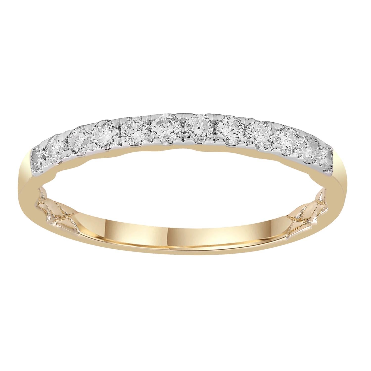 Band Ring with 0.25ct Diamonds in 9K Yellow Gold