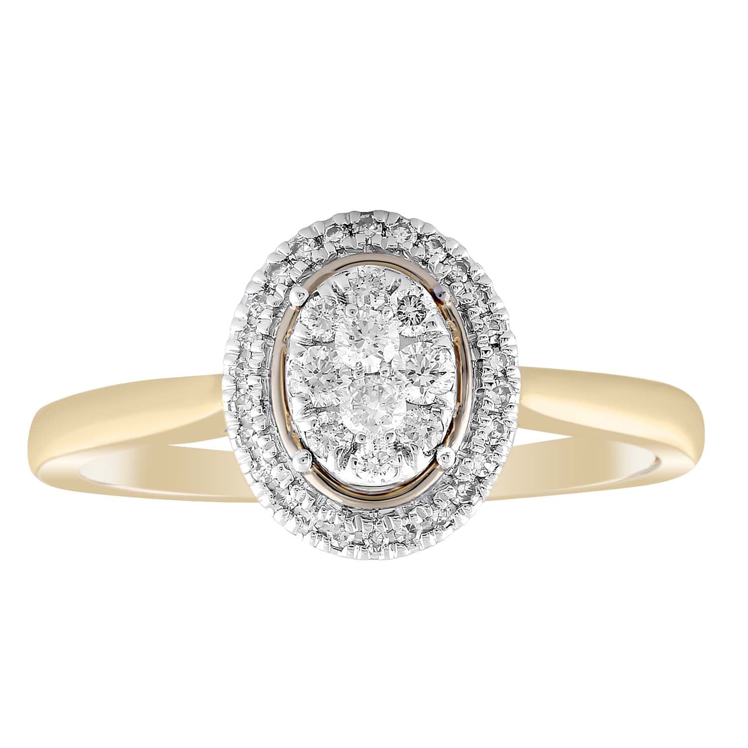 Ring with 0.25ct Diamond in 9K Yellow Gold
