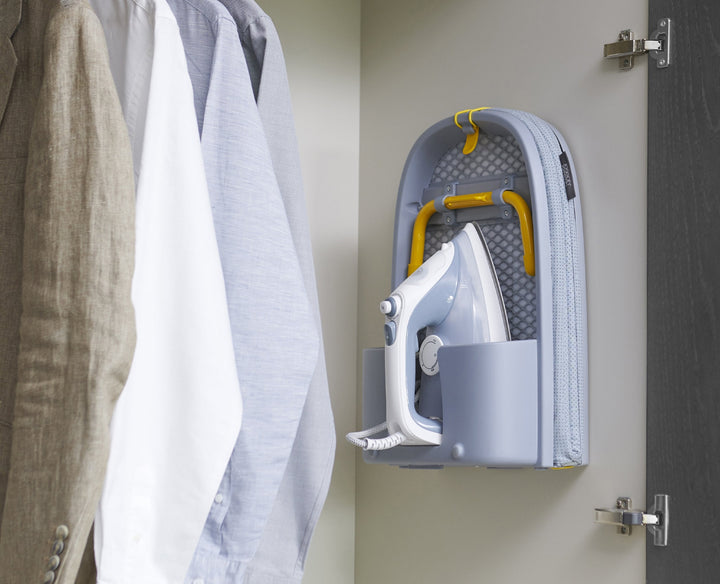 Buy online & save Pocket Folding Ironing Board | BEON.COM.AU Product Details Ideal if you have limited storage space or just want to quickly iron one or two items, this condensed board takes ironing convenience to whole new level with its innovative design.  Compact folding design Integrated iron storage compartment Separate hanging hook included for easy ... Joseph Joseph at BEON.COM.AU