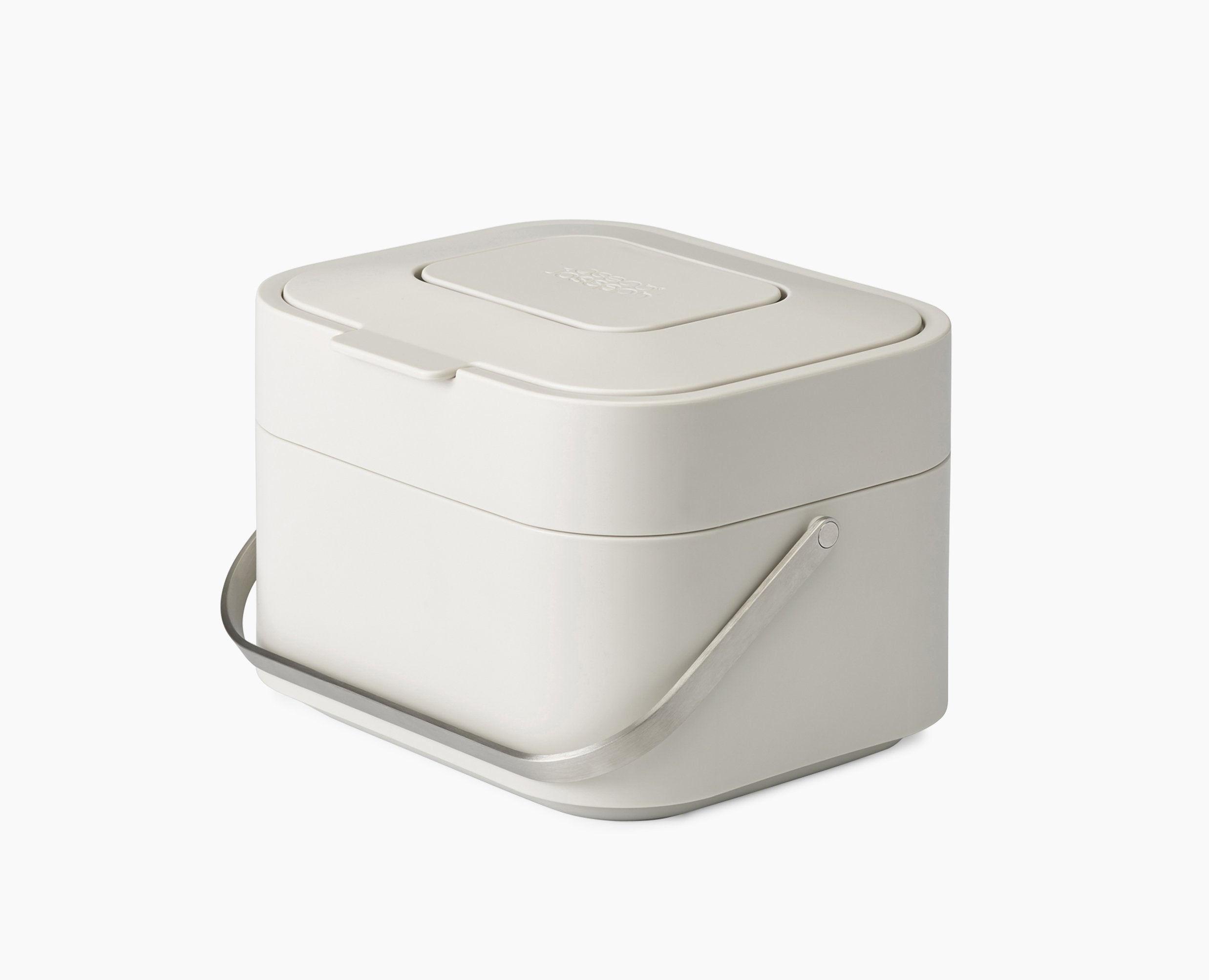 BEON.COM.AU  The unique ventilated design of this food waste caddy helps to reduce unpleasant odours from decomposing food.  Ventilated design reduces moisture and odours Replaceable odour filter in lid Easy-access flip-top lid Easy-clean polypropylene body and stainless-steel carry handle Liner-retaining ho... Joseph Joseph at BEON.COM.AU
