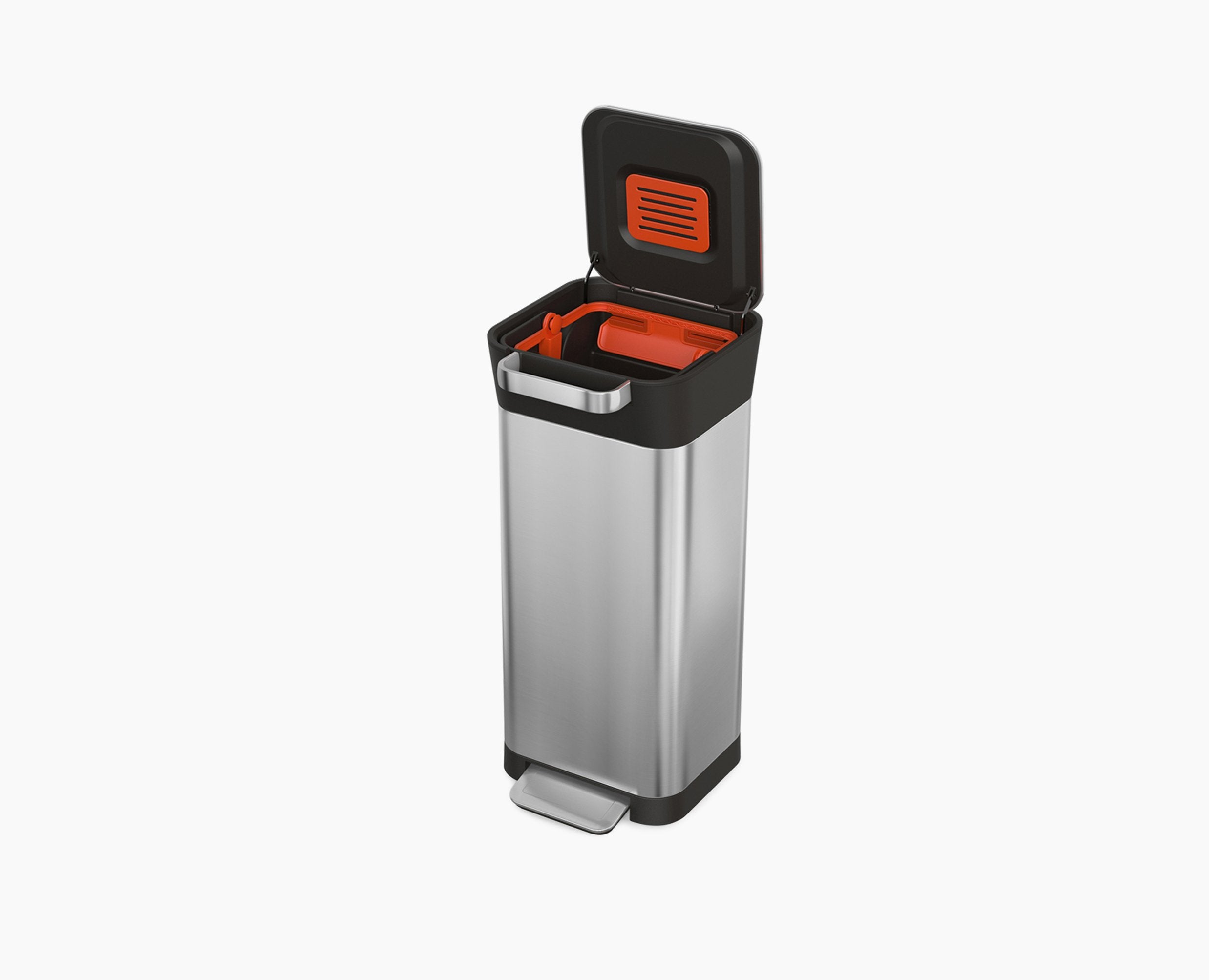 BEON.COM.AU  This innovative trash compactor holds up to three times more waste than a similar-sized waste bin, meaning it doesn't need to be emptied as often and uses less bin liners.  Empty trash 3 times less often Titan 20L holds up to 60 litres of waste and is compatible with IW5 liners Durable const... Joseph Joseph at BEON.COM.AU