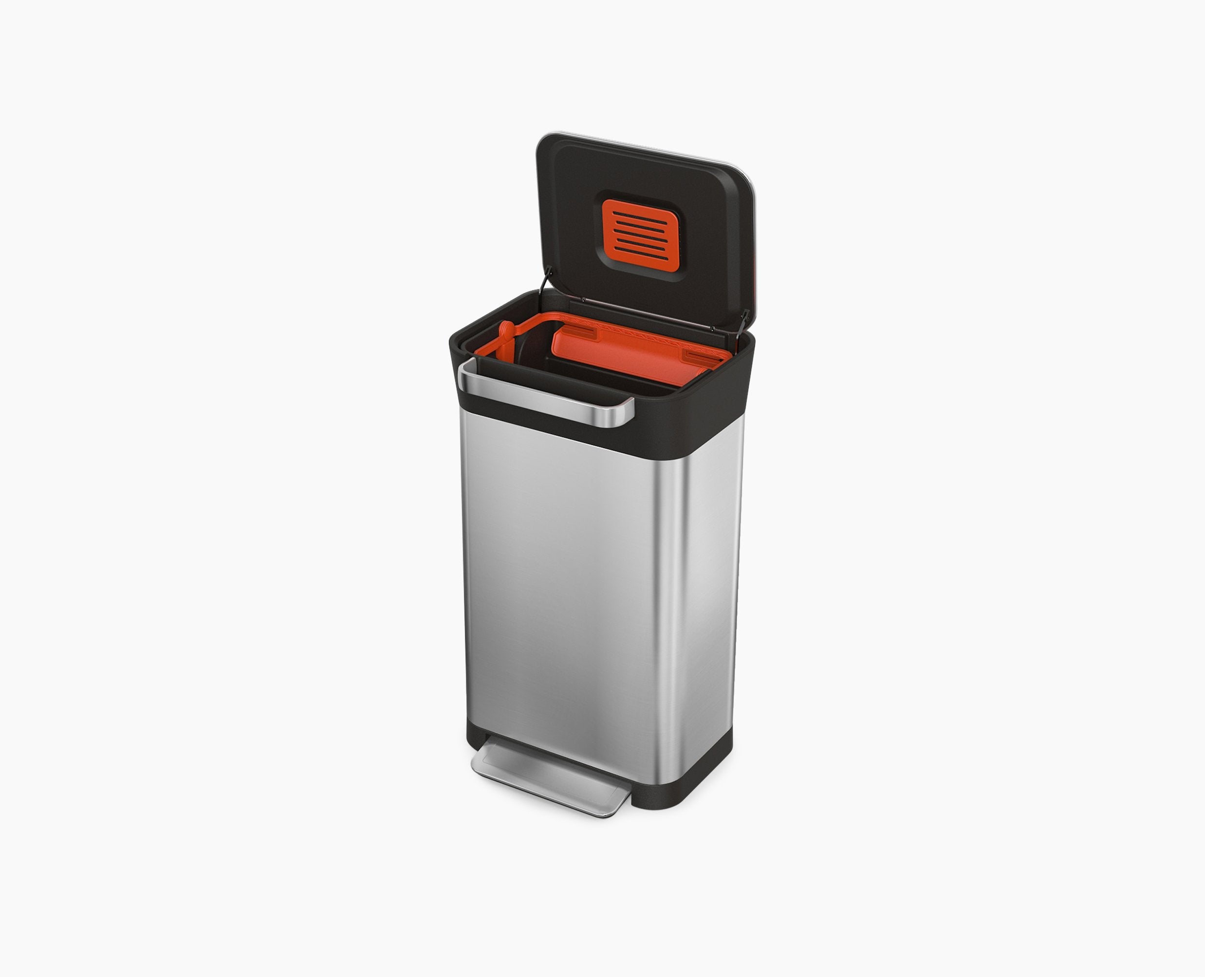 BEON.COM.AU  This innovative trash compactor holds up to three times more waste than a similar-sized waste bin, meaning it doesn't need to be emptied as often and uses less bin liners.  Empty trash 3 times less often Titan 30L holds up to 90 litres of waste and is compatible with IW4 liners  Durable cons... Joseph Joseph at BEON.COM.AU