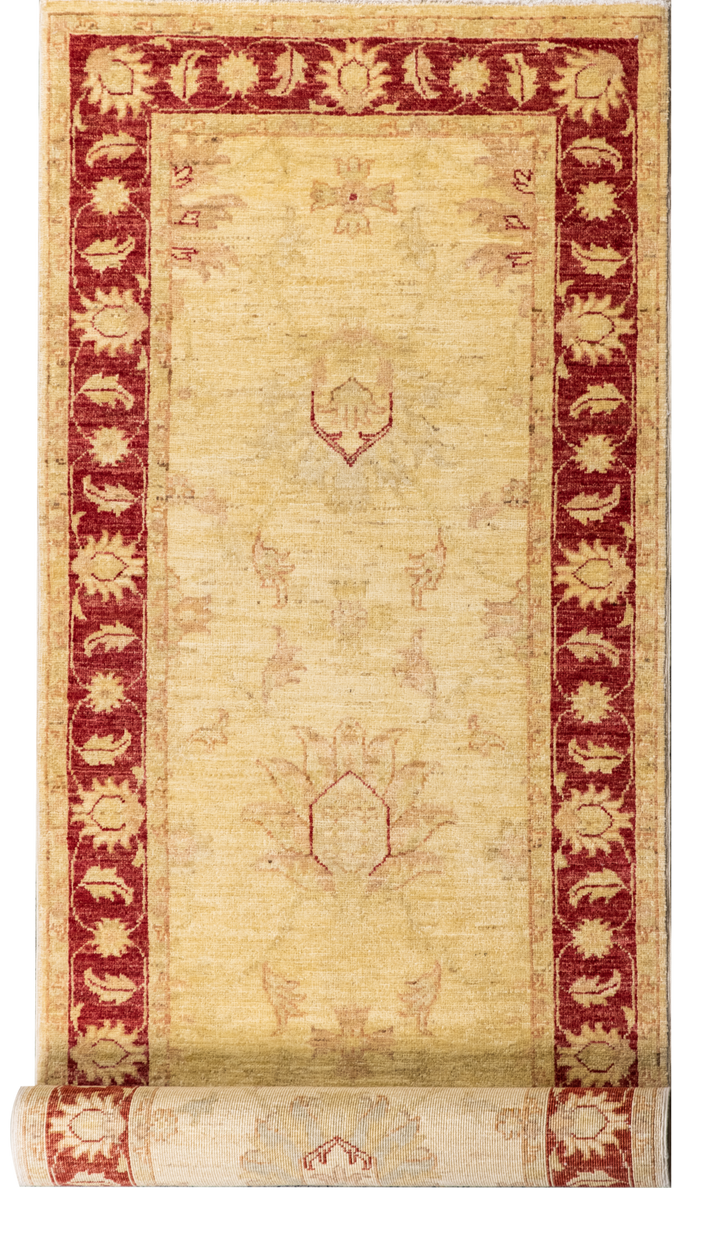 Buy Authentic Afghan Chobi Handmade Runner Runners made in Afghanistan at BEON | Size: Foundation: CottonPile: Handspun WoolShape: Rectangular Hand knotted and meticulously crafted by Afghan artisans in Afghanistan, this stunning Chobi runner is made out