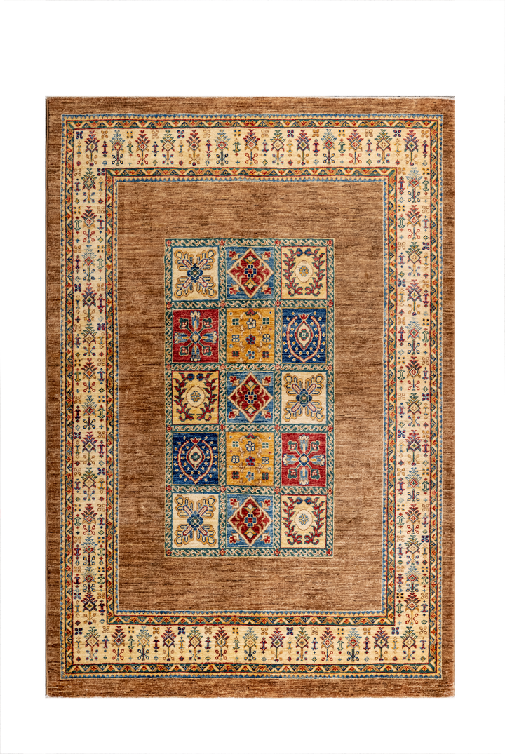 Buy Authentic Afghan Fine Chobi Afghan Rugs made in Afghanistan at BEON | Size: 150x201cmFoundation: CottonPile: Handspun WoolShape: Rectangular Hand knotted and meticulously crafted by Afghan artisans in Afghanistan, this stunning Chobi rug is made out o