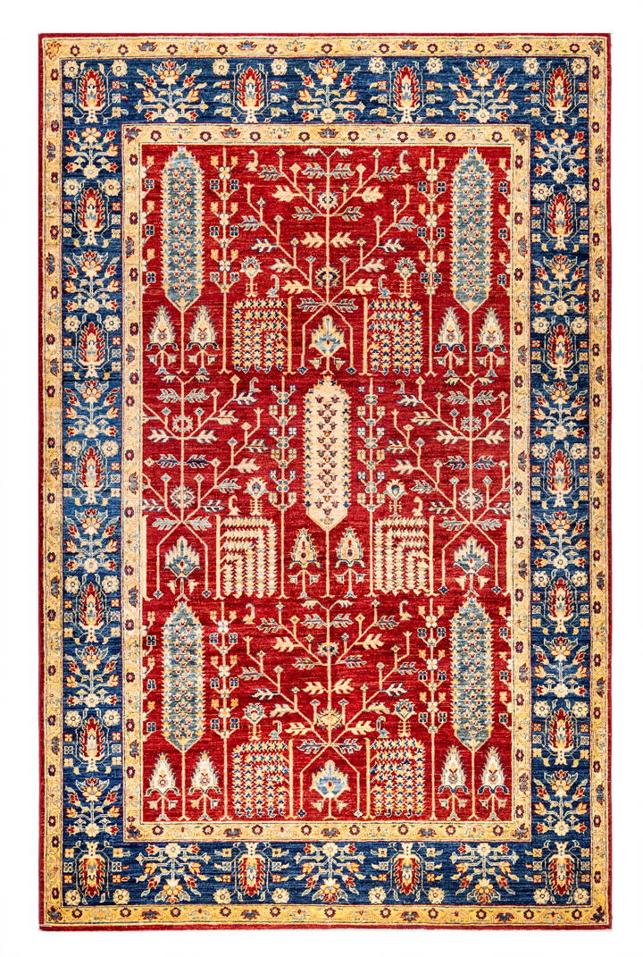 Buy Authentic Fine Afghan Chobi Afghan Rugs made in Afghanistan at BEON | Size: 168x256cmFoundation: CottonPile: Handspun WoolShape: Rectangular Hand knotted and meticulously crafted by Afghan artisans in Afghanistan, this stunning Chobi rug is made out o