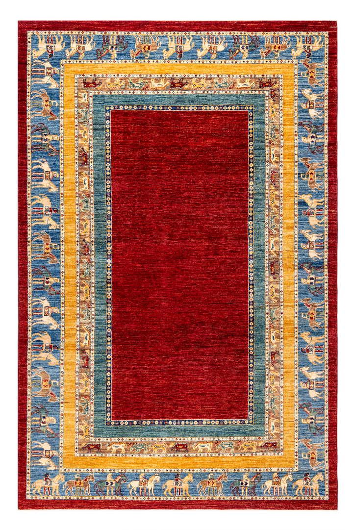 Buy Authentic Afghan Fine Chobi Afghan Rugs made in Afghanistan at BEON | Size: 170x250cmFoundation: CottonPile: Handspun WoolShape: Rectangular Hand knotted and meticulously crafted by Afghan artisans in Afghanistan, this stunning Chobi rug is made out o