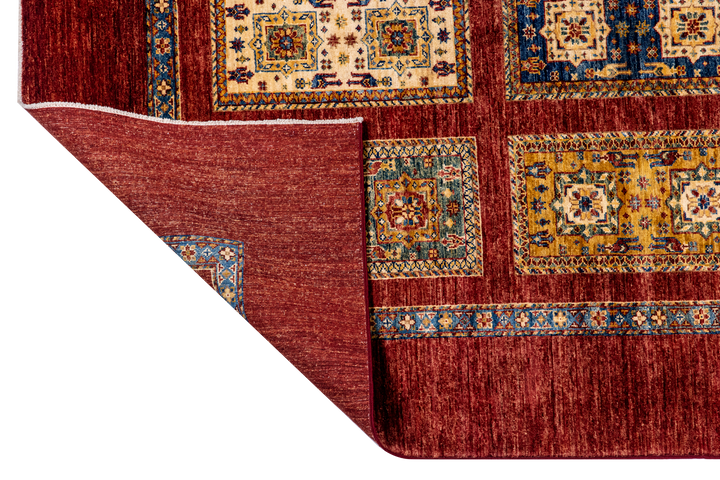 Buy Authentic Fine Afghan Chobi Afghan Rugs made in Afghanistan at BEON | Hand knotted and meticulously crafted by Afghan artisans in Afghanistan, this stunning Chobi rug is made out of pure handspun wool.Size: 167x246cmFoundation: CottonPile: Handspun Wo