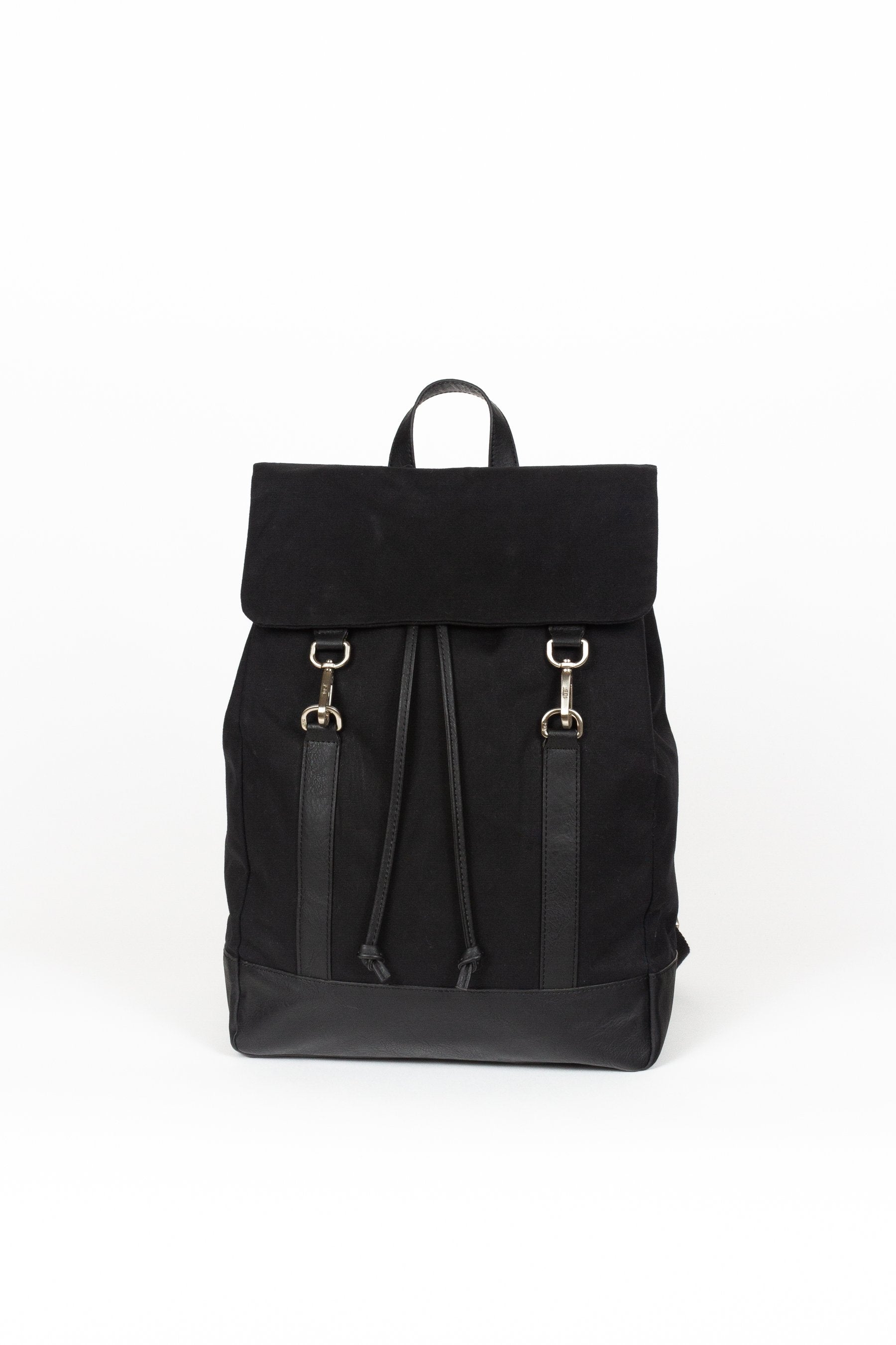 BEON.COM.AU Buy the Goteborg Drawstring Flip Top Backpack in Black by Jost Bags Jost at BEON.COM.AU