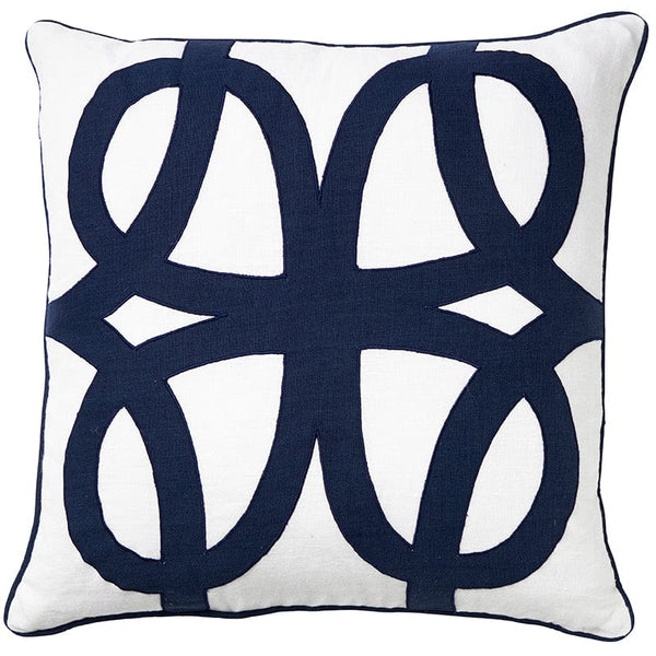 Linen Thea Navy 50x50 Cushions 100% Linen. Navy Linen Applique. Piping. by Paloma Living Australia
Buy now at BEON