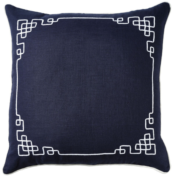 Linen Newport Navy 50x50 Cushions 100% Navy Linen. Applique. Piping. by Paloma Living Australia
Buy now at BEON