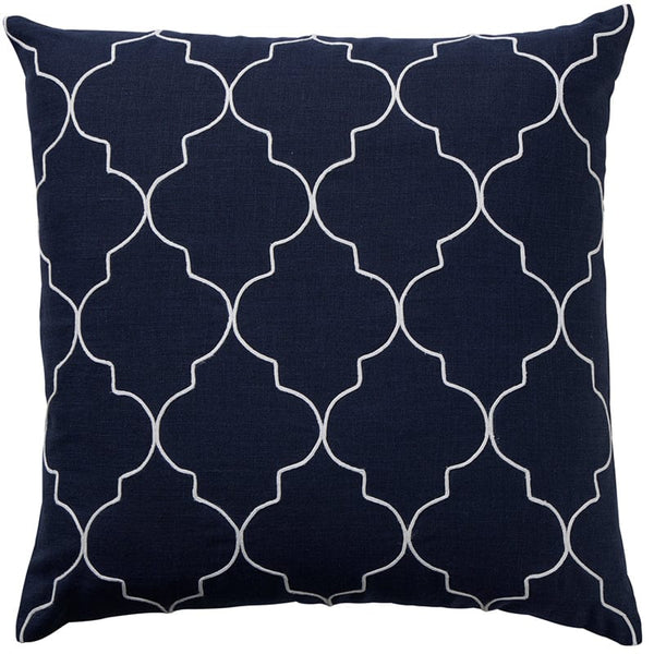 Linen Mykonos 50x50 100% Navy Linen. Dori Applique. Knife Edge. by Paloma Living Australia
Buy now at BEON