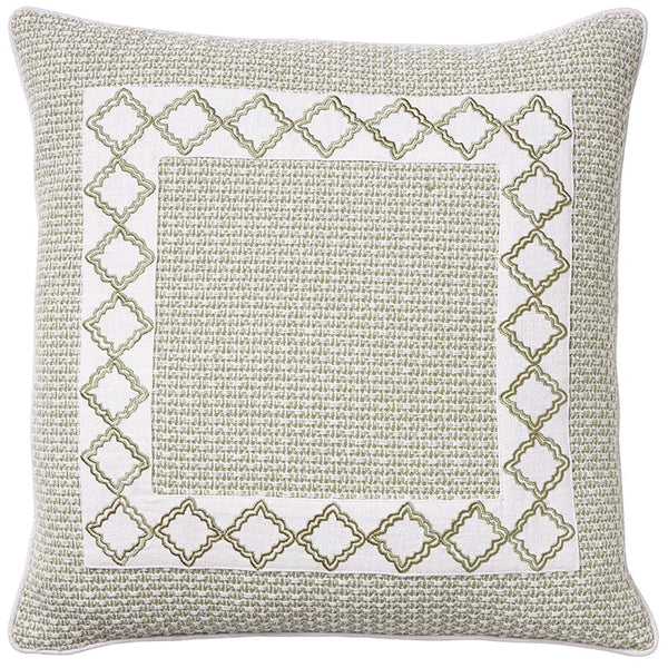 Jacquard Sage Luxe 50x50 Cushions 100% Sage Jacquard. Embroidery. White Piping by Paloma Living Australia
Buy now at BEON