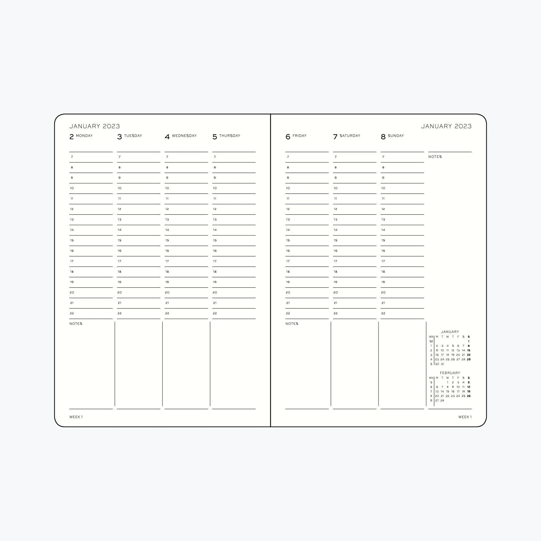 Leuchtturm1917 - 2023 Diary - Week Planner - A5 - Olive – BEON