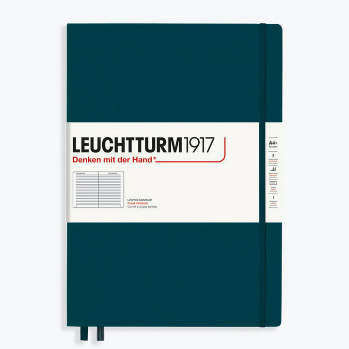 Leuchtturm1917 - Notebook - A4+ - Pacific Green Notebooks The pacific green Leuchtturm1917 A4+ is a simple yet sophisticated notebook, making it an ideal companion for all walks of life. Leuchtturm1917 notebooks are designed very carefully down to the las