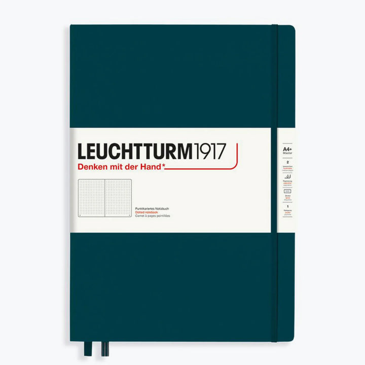 Leuchtturm1917 - Notebook - A4+ - Pacific Green Notebooks The pacific green Leuchtturm1917 A4+ is a simple yet sophisticated notebook, making it an ideal companion for all walks of life. Leuchtturm1917 notebooks are designed very carefully down to the las