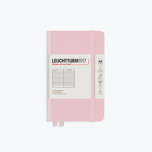 Leuchtturm1917 - Notebook - A6 - Powder Notebooks The Powder Leuchtturm1917 A6 is a simple yet sophisticated notebook, making it an ideal companion for all walks of life. Leuchtturm1917 notebooks are designed very carefully down to the last detail. The pa