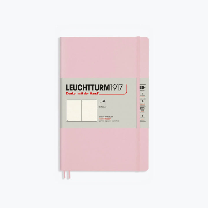 Leuchtturm1917 - Notebook - Softcover - B6+ - Powder Notebooks The Powder Leuchtturm1917 B6+ is a simple yet sophisticated softcover notebook, making it an ideal companion for all walks of life. Softcover notebooks are lighter and more flexible but have t