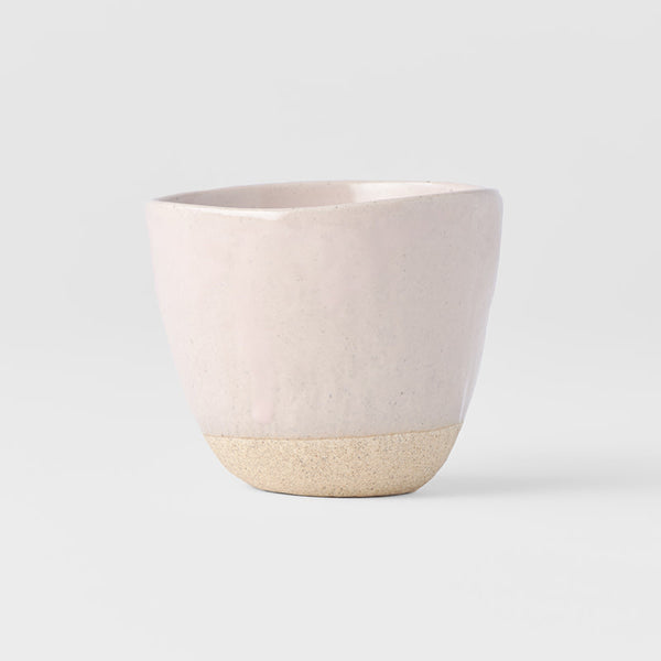 Lopsided Tea-mug Small in Sakura Pink & Bisque 200ml