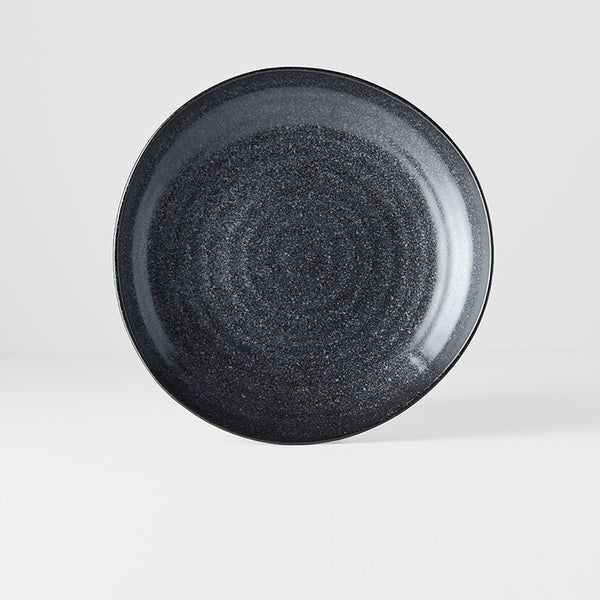 Matt Black Glaze Dinner Plate 23 cm Made in Japan