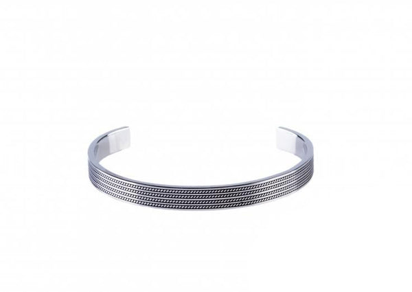 Buy online & save Rope Design Steel Cuff |Cudworth |BEON.COM.AU Cudworth Men's Steel Cuff Bangle featuring:  - Fine Rope design inlay with mirror-polished inner. - Comes in official Cudworth gift box. Cuffs Cudworth at BEON.COM.AU