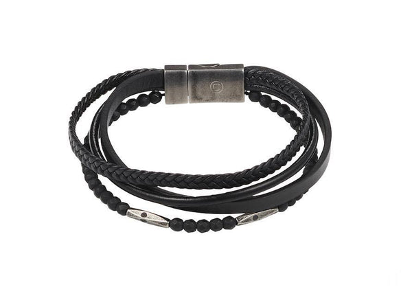 Buy online & save Layered Multi Layer Stacked Bracelet Black |Cudworth |BEON.COM.AU If you're looking for that stacked or multi layered style but don't want to buy 4 different bracelets then this is the bracelet for you. This Cudworth bracelet appears to be multiple bracelets showing a 'stacked' look and features: - 4 strands of Leather (flat, platted, tube) and ... Cudworth at BEON.COM.AU