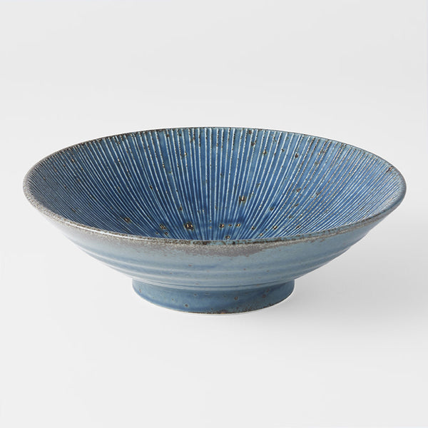 Ramen Bowl in Etched Blue Glaze