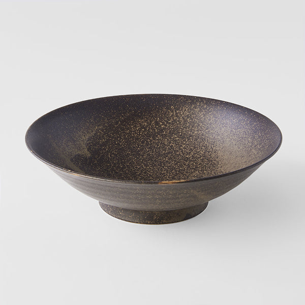 Ramen Bowl in Mocha Glaze - Made in Japan