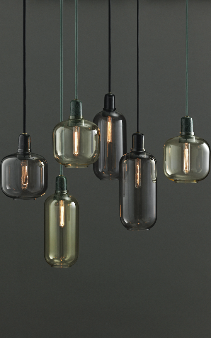 NORMANN COPENHAGEN | Amp Lamp - Gold/Green - (Small & Large) New Without Box | Ceiling Pendants | BEON.COM.AU