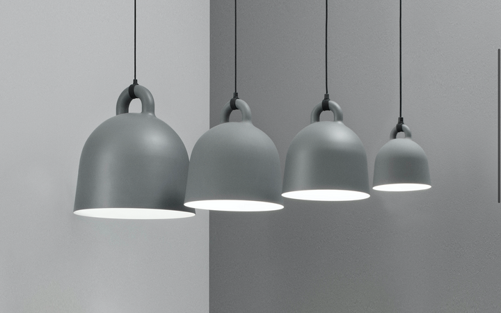 NORMANN COPENHAGEN | Bell Lamp - Grey (Multiple Sizes) | Ceiling Pendants | BEON.COM.AU