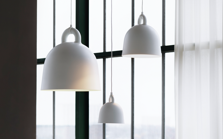 NORMANN COPENHAGEN | Bell Lamp - White (Multiple Sizes) | Ceiling Pendants | BEON.COM.AU