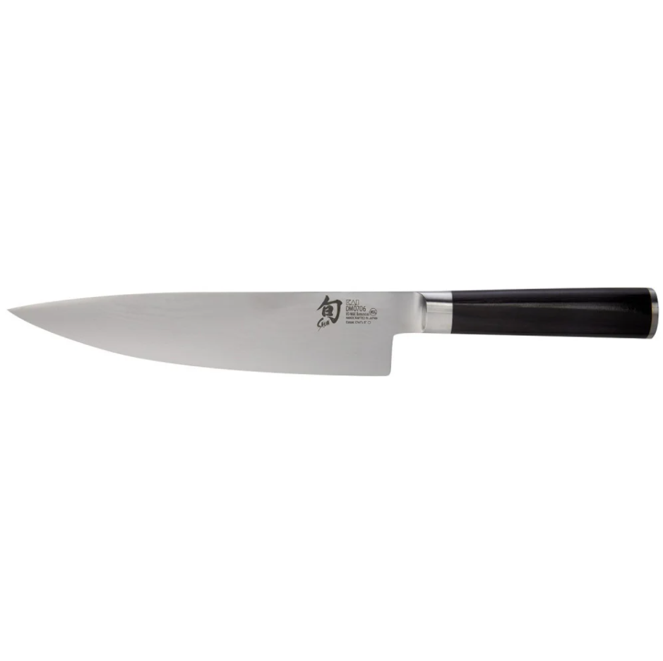 BEON.COM.AU Shun Classic Chefs Knife 20cm - Left Handed Model Number DM-0706 Shun Classic Knives have taken over 50 Years of manufacturing processes to form the perfect knife that it is. The clad-steel blade that is rust free with 16 layers of high carbon stainless steel clad onto each side of a VG10 'su... Shun at BEON.COM.AU