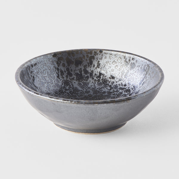Shallow Small Bowl 13cm / Black Pearl Glaze