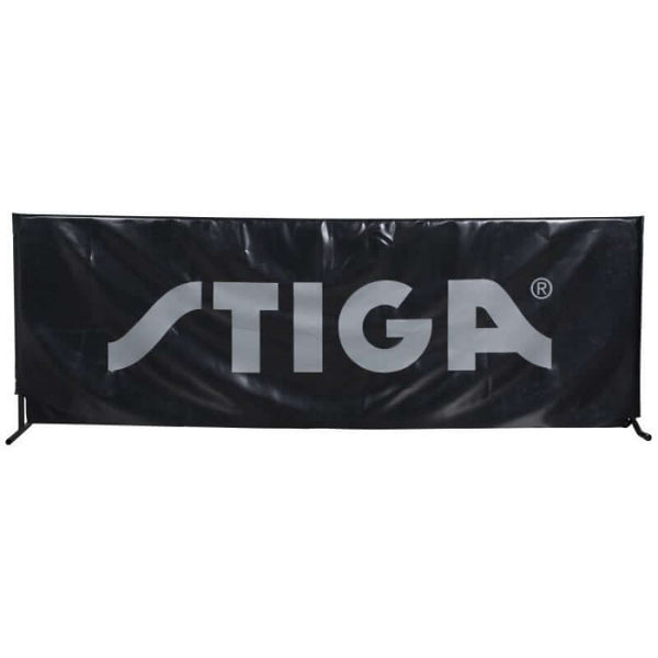 Buy & Save on Stiga Court Surrounds Black With Logo | Stiga Court Surrounds Black with logo ÊSTIGA Surround Black with logoÊ Ê ÊThe Stiga Court Surrounds are designed for quick and easy assemble.Ê We would suggest for a single table 10 x Surrounds. PVC MaterialÊ Size: L= 200 CM x H=70 CM.Ê Available In October 2020 Ê | Stiga at BEON