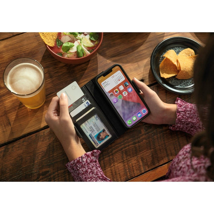 Buy online & save BookBook for iPhone 13 Pro - Black |Twelve South |BEON.COM.AU Hooked on BookBook? Check out the next chapter.It’s here. A fresh version of our legendary BookBook, now compatible with Apple MagSafe Charger and your favorite MagSafe accessories. BookBook for iPhone streamlines your everyday carry by combining a wallet and iPhone case into a little luxurious l... Twelve South at BEON.COM.AU