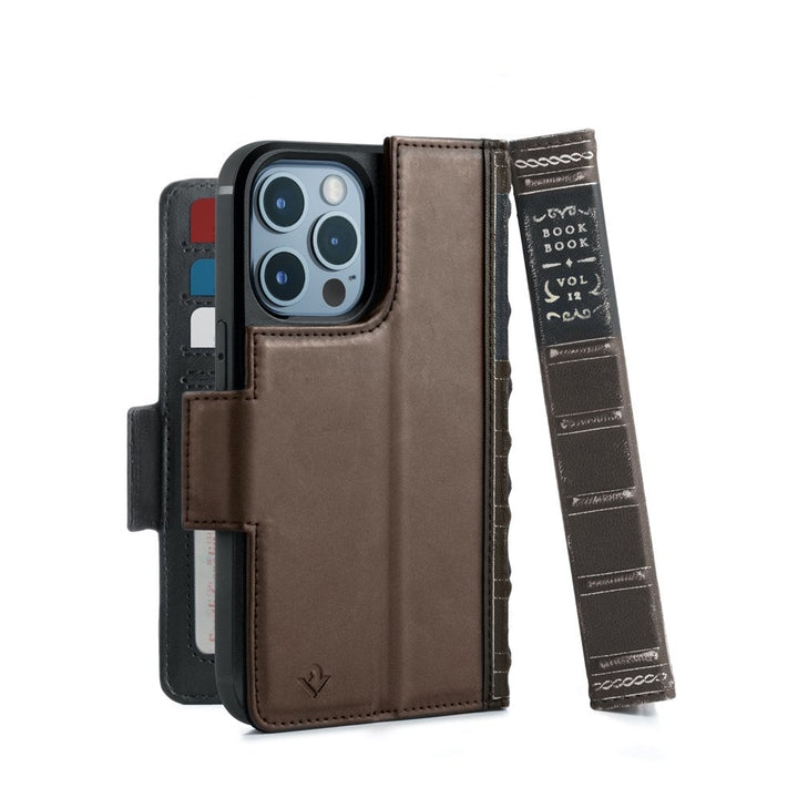 Buy online & save BookBook for iPhone 13 Pro - Brown |Twelve South |BEON.COM.AU Hooked on BookBook? Check out the next chapter.It’s here. A fresh version of our legendary BookBook, now compatible with Apple MagSafe Charger and your favorite MagSafe accessories. BookBook for iPhone streamlines your everyday carry by combining a wallet and iPhone case into a little luxurious l... Twelve South at BEON.COM.AU