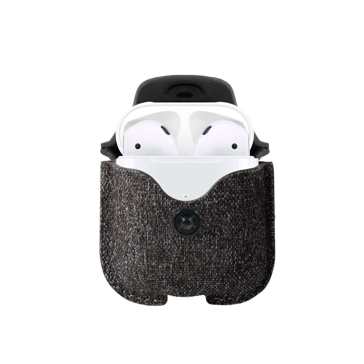 Buy online & save AirSnap Twill for AirPods - Smoke |Twelve South |BEON.COM.AU Carry (and protect) your AirPods in style. Slip your AirPods Charging Case into AirSnap to keep your pricey ear buds safe and sound but still easily accessible. Hook the built-in swivel clip to your backpack or bag and you'll never have to search for where you left your AirPods again! When yo... Twelve South at BEON.COM.AU