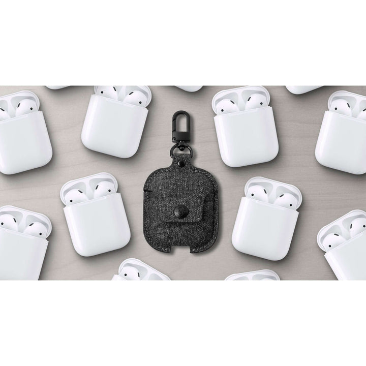 Buy online & save AirSnap Twill for AirPods - Smoke |Twelve South |BEON.COM.AU Carry (and protect) your AirPods in style. Slip your AirPods Charging Case into AirSnap to keep your pricey ear buds safe and sound but still easily accessible. Hook the built-in swivel clip to your backpack or bag and you'll never have to search for where you left your AirPods again! When yo... Twelve South at BEON.COM.AU