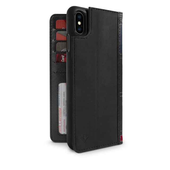 Buy online & save BookBook for iPhone XS Max - Black |Twelve South |BEON.COM.AU Three stories. One incredible BookBook. BookBook for iPhone is a beautifully designed wallet case, hands-free stand and removable shell all wrapped up in a vintage leather book. BookBook has pockets to hold your ID, cards and cash. Want to watch a video or FaceTime with family? BookBook folds int... Twelve South at BEON.COM.AU