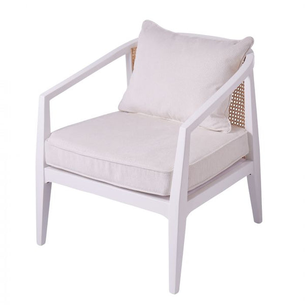 Amalfi Bayamo Arm Chair White/Natural 64X70X73Cm Amfu21 Amalfi’s beauty centres on its diversity – there are unique pieces to suit every taste. Decorative chairs are the perfect accessories to enrich any corner of the home. This Bayamo Armchair is both st