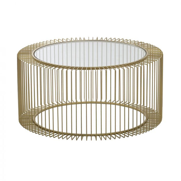 AMALFI FABIEN COFFEE TABLE SMOKE/BLACK 80X80X38CM This Amalfi Fabien Coffee Table is unique, charming and sophisticated. With an eccentric silhouette and gold colour palette, it’s both stylish and practical.The body is iron and twists in a delicate design